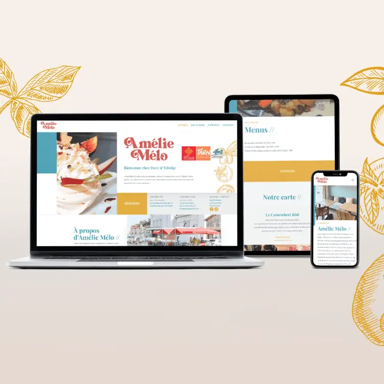 Site internet pour le restaurant l’Amélie Mélo (Castres)