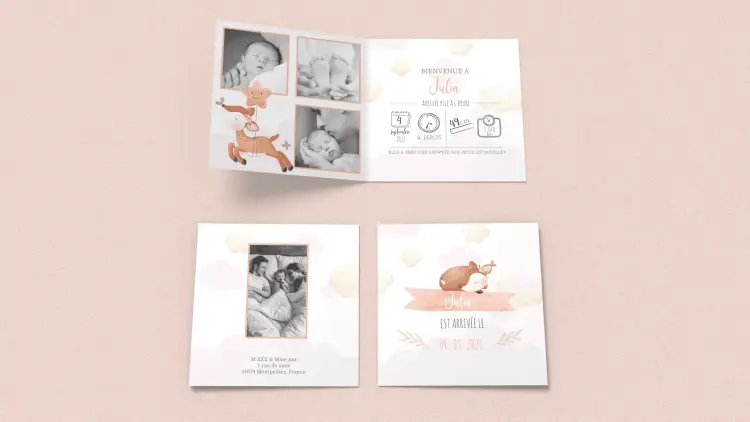 Faire-Part de naissance et baptême