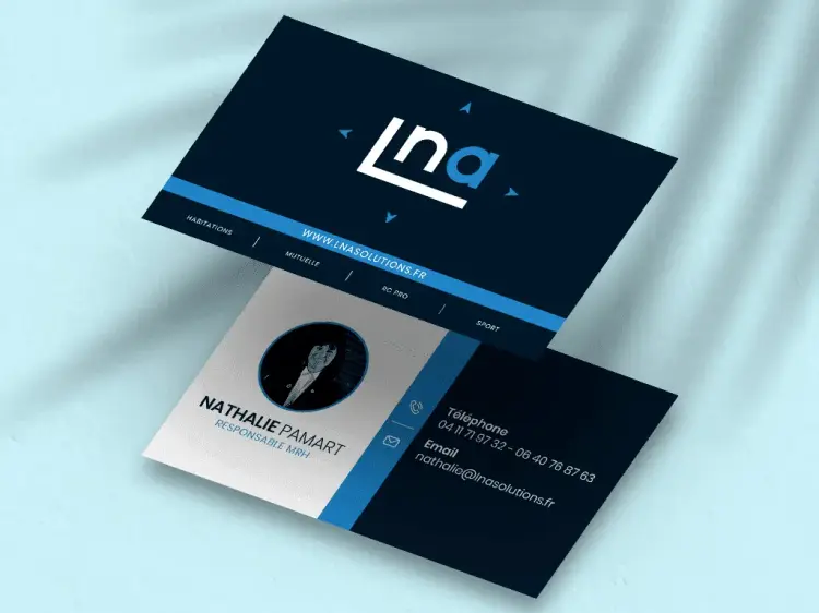 Supports commerciaux, enseigne et affiche de LNA Solutions