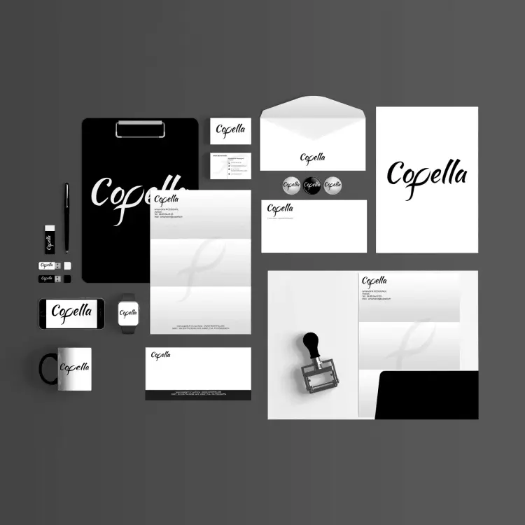 Naming, identité et supports imprimés pour Copella
