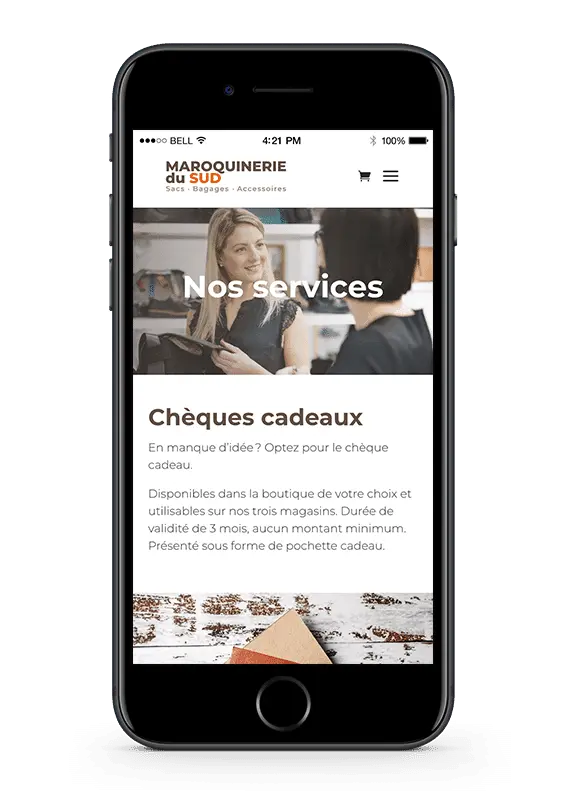 Maroquinerie du Sud : site vitrine, SEO et accompagnement global, visuel 6