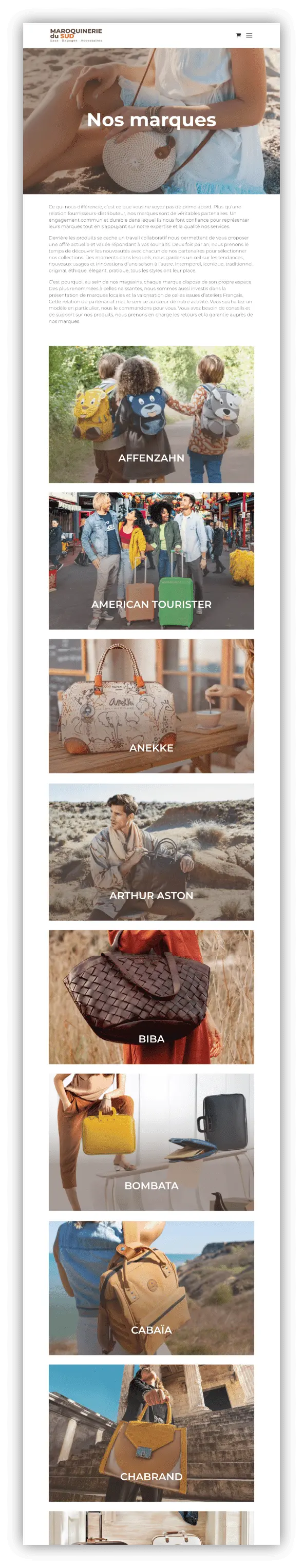 Maroquinerie du Sud : site vitrine, SEO et accompagnement global, visuel 3