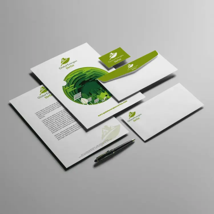 Logo, charte graphique et supports pour Global Energies Vertes