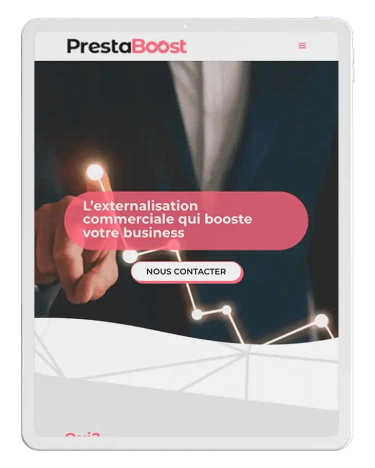 Réalisation du site internet de PrestaBoost
