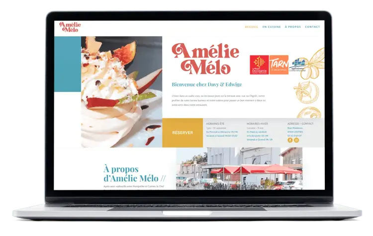 Site internet du restaurant l'Amélie Mélo, à Castres, visuel 2