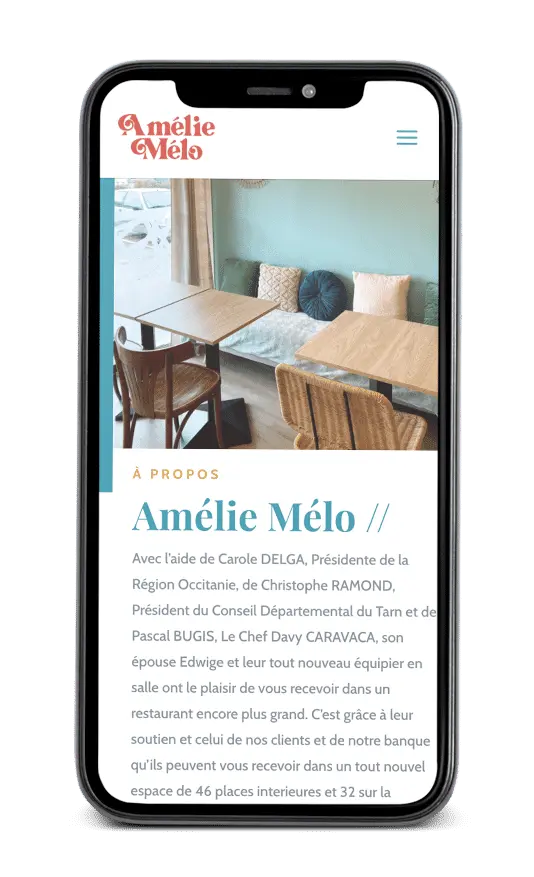 Site internet du restaurant l'Amélie Mélo, à Castres, visuel 6