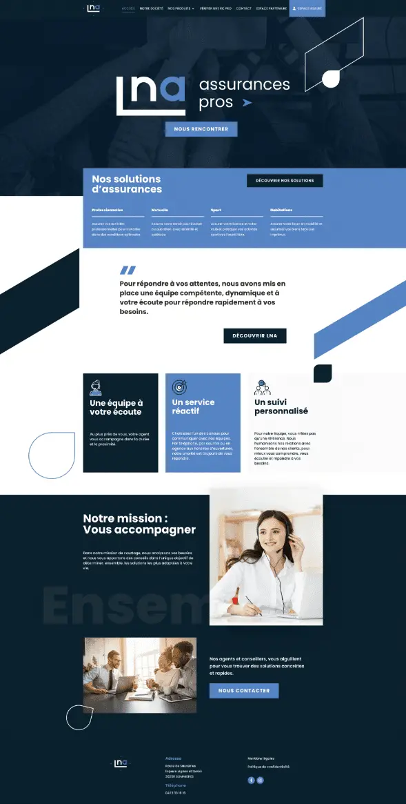 Redesign du site internet de LNA Solutions