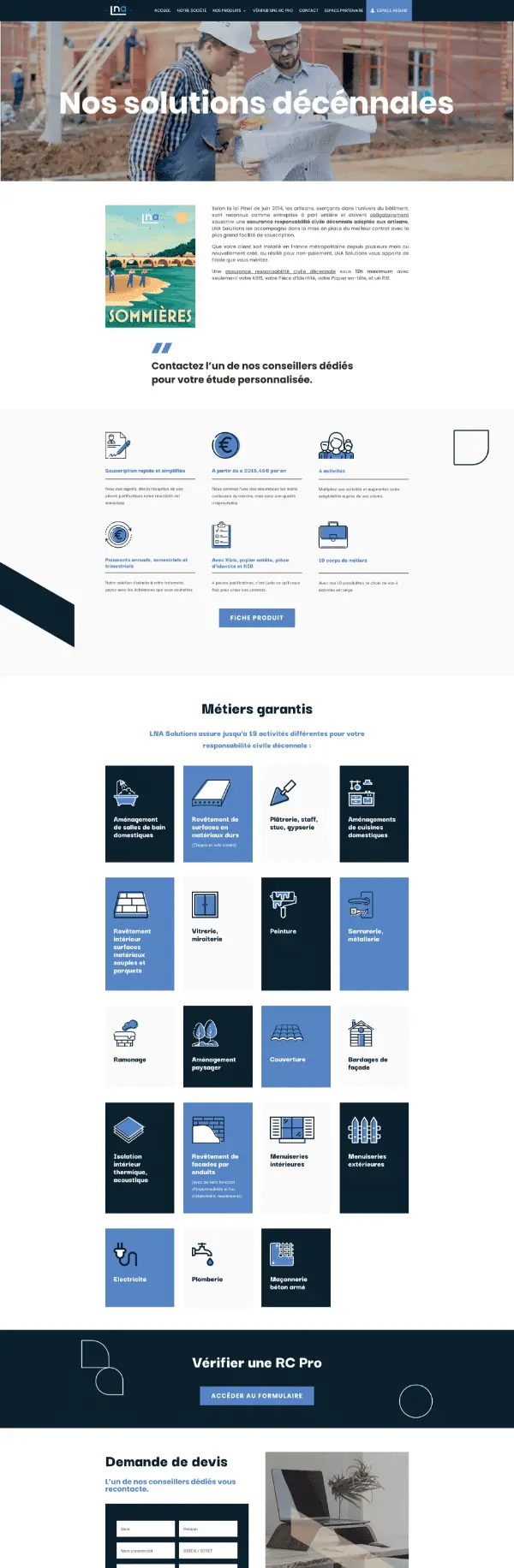 Redesign du site internet de LNA Solutions
