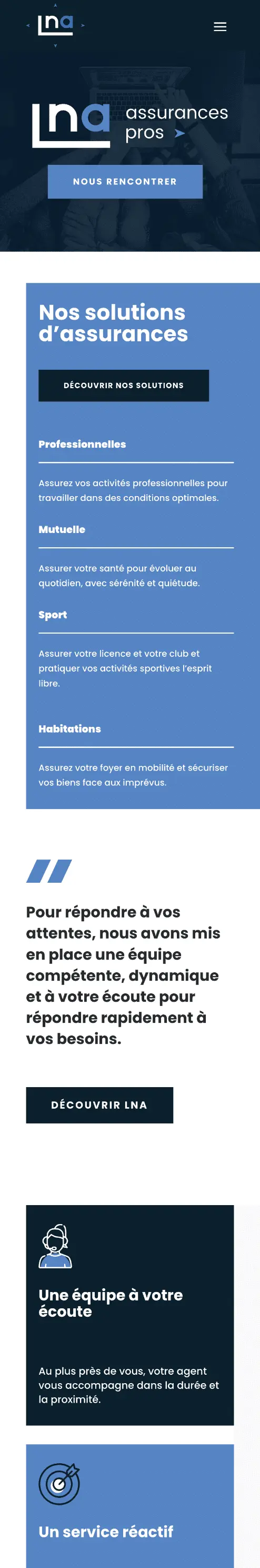 Redesign du site internet de LNA Solutions