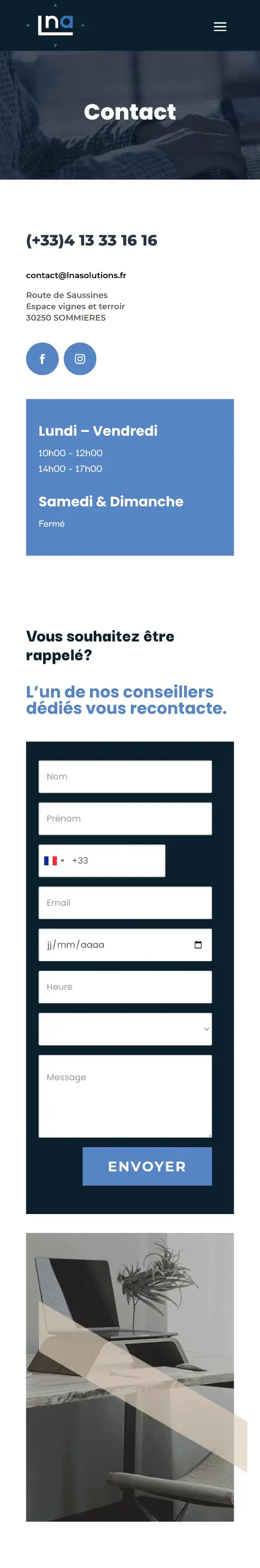 Redesign du site internet de LNA Solutions