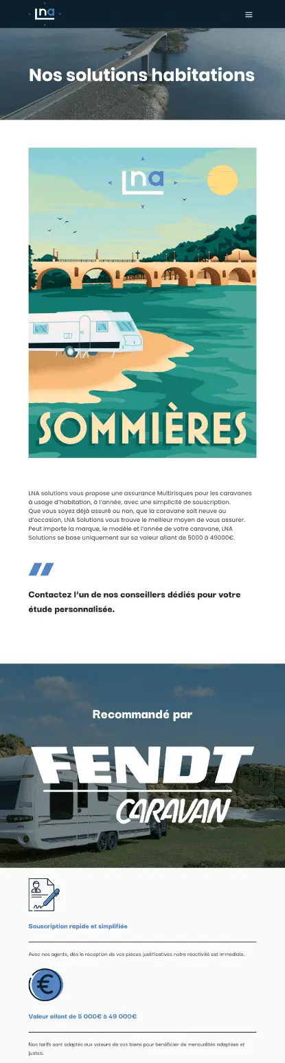 Redesign du site internet de LNA Solutions