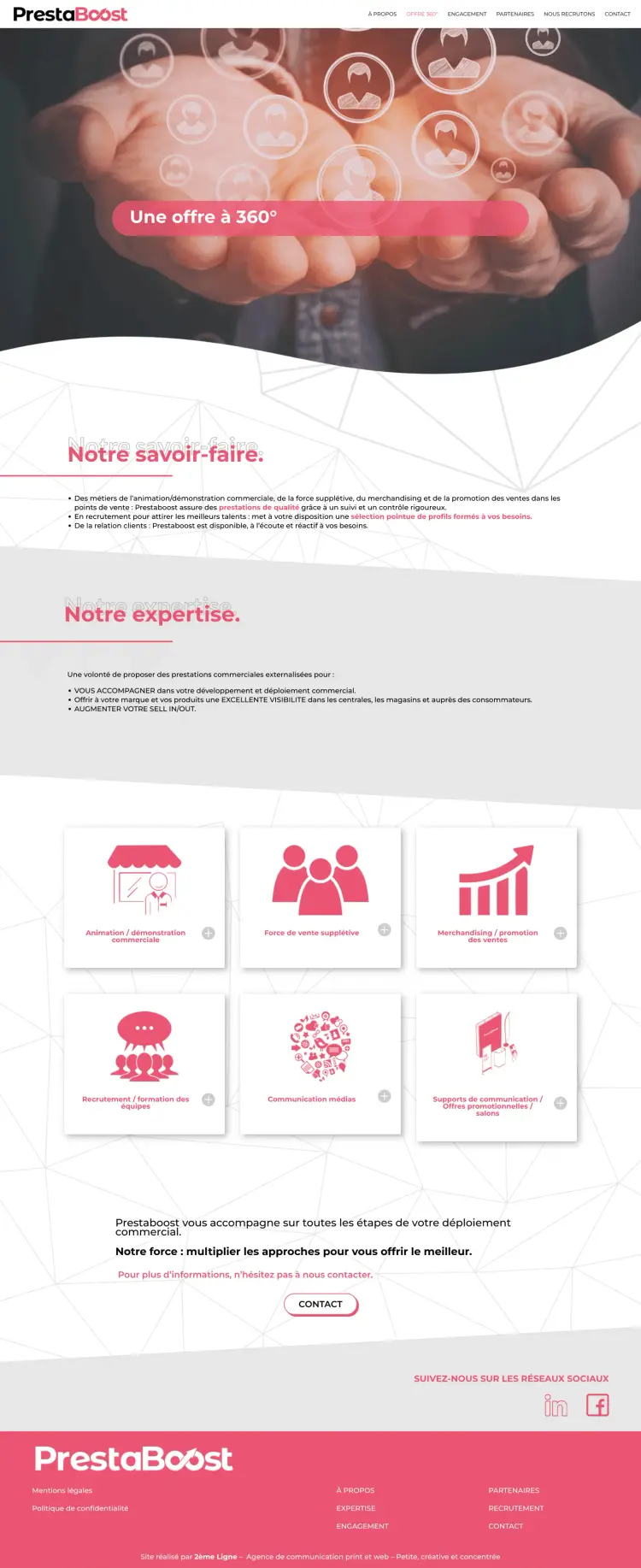 Réalisation du site internet de PrestaBoost