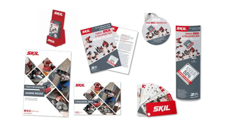 Supports print pour SKIL : tarifs, fiches produits et ODR, visuel 4