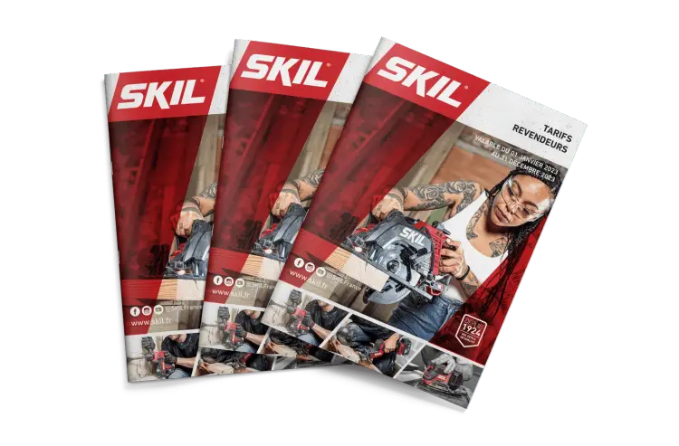 Supports print pour SKIL : tarifs, fiches produits et ODR, visuel 1